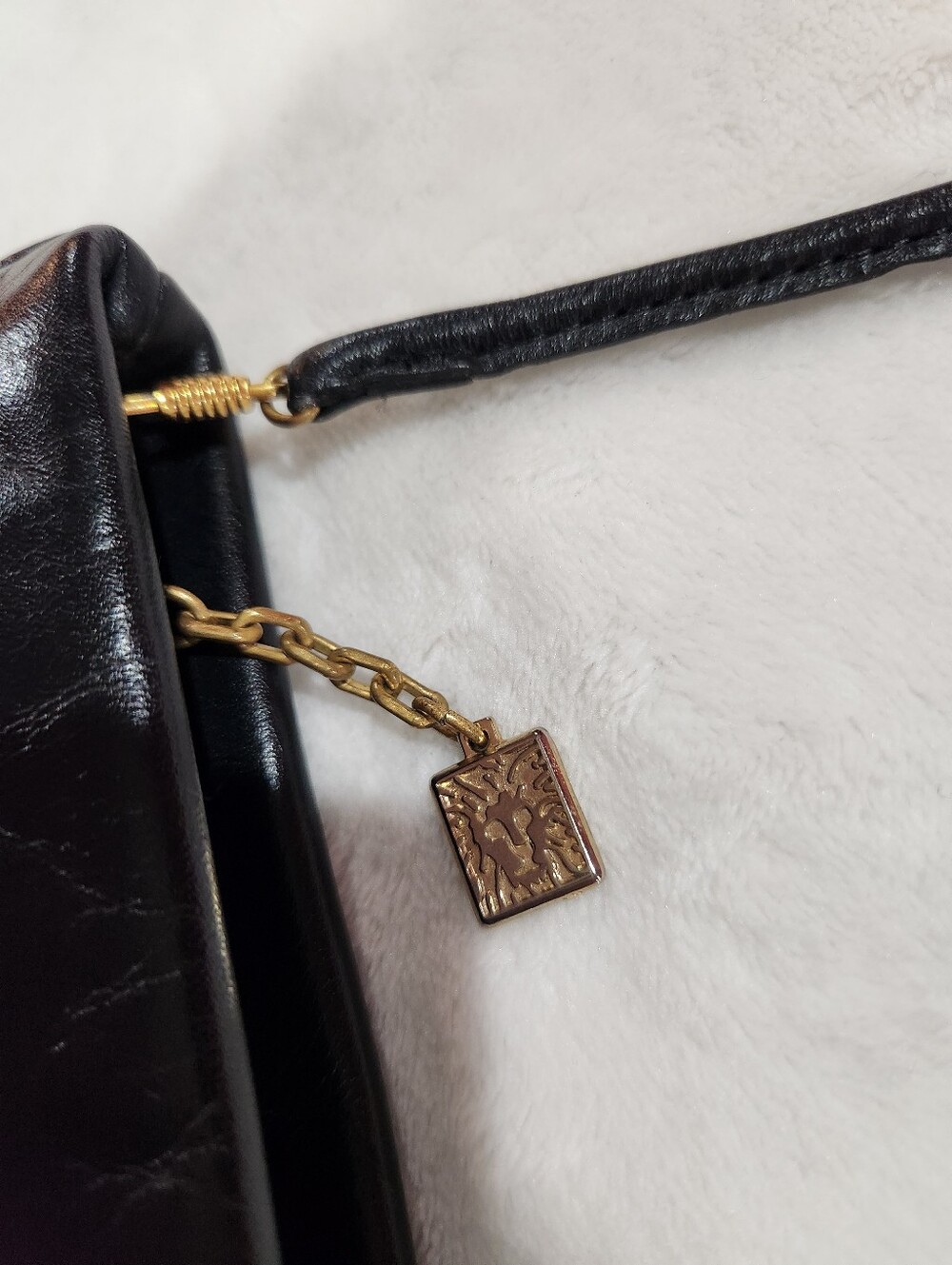 Anne Klein for Calderon Genuine Leather Clutch Bag, Vintage - Picture 3 of 10